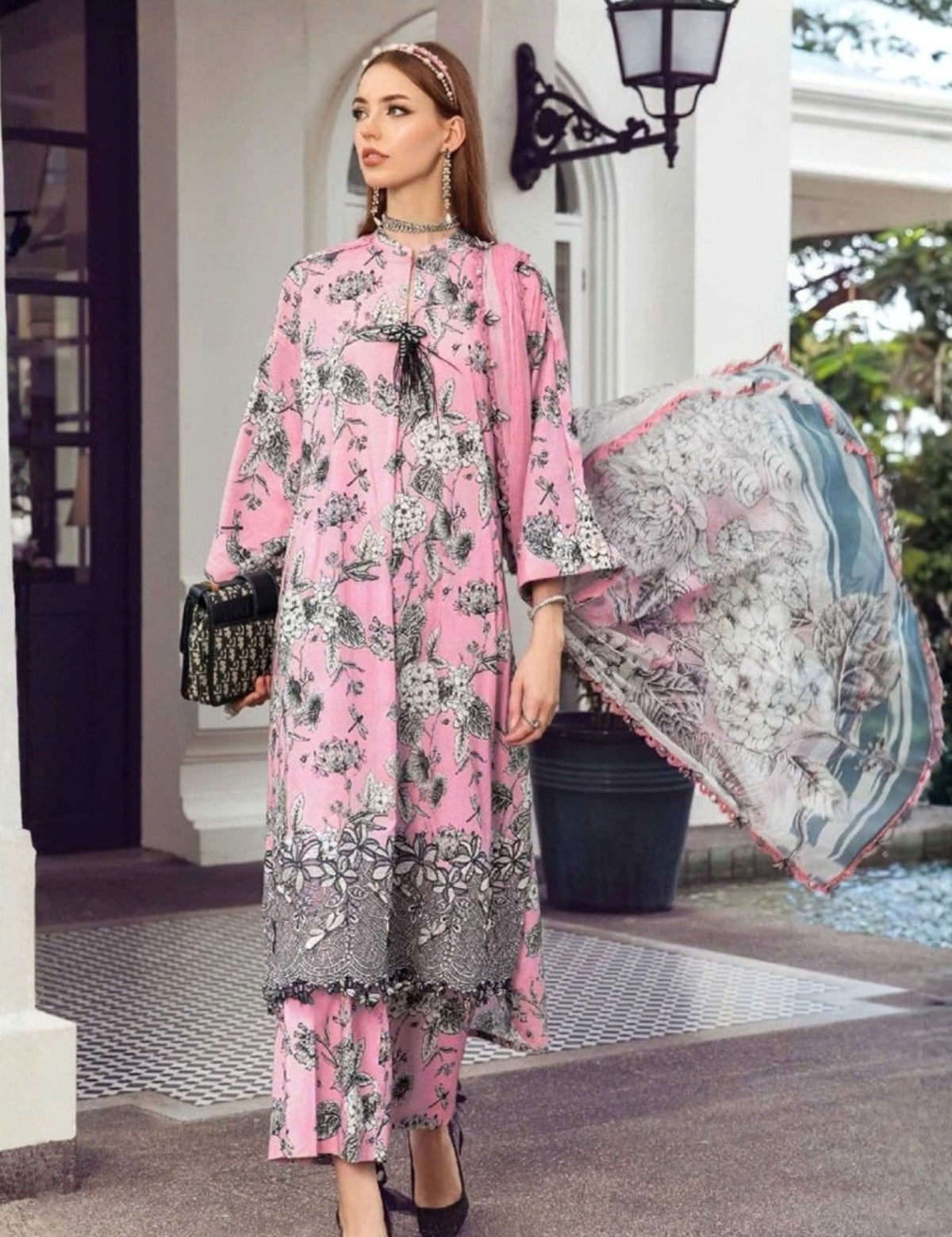 Ripple Collection Printed Fancy Khaddar 3-Pc R-4187
