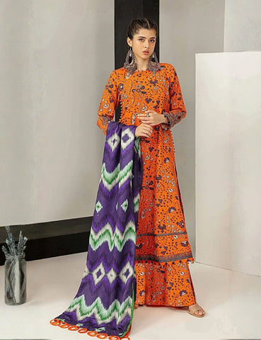 Ripple Collection Printed Khaddar 3-Pc R-4310