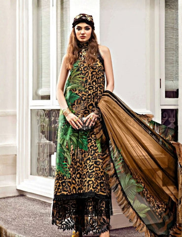 Ripple Collection Printed Fancy Khaddar 3-Pc R-4189