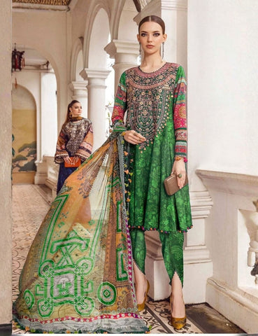 Ripple Collection Printed Fancy Khaddar 3-Pc R-4185
