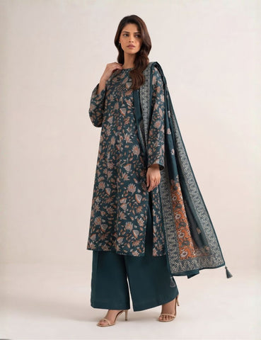 Unstitched Sapphire Printed Khaddar 3-Pc V8126D