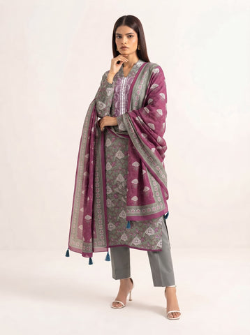 Unstitched Sapphire Printed Khaddar 3-Pc V8123D