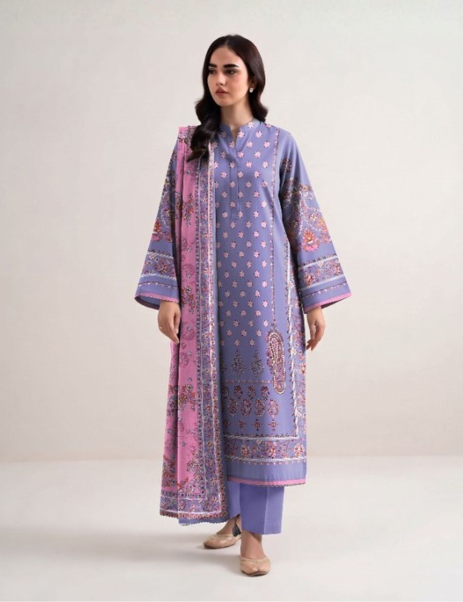 Unstitched Sapphire Printed Khaddar 3-Pc V8124D