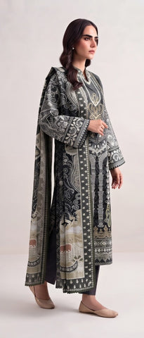 Unstitched Sapphire Printed Khaddar 3-Pc V8123D