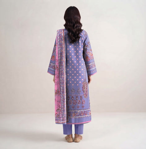 Unstitched Sapphire Printed Khaddar 3-Pc V8124D