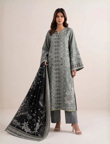 Unstitched Sapphire Printed Khaddar 3-Pc V8120D