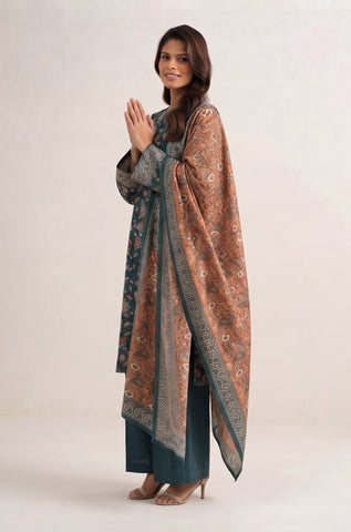 Unstitched Sapphire Printed Khaddar 3-Pc V8126D