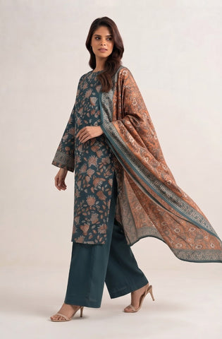 Unstitched Sapphire Printed Khaddar 3-Pc V8126D