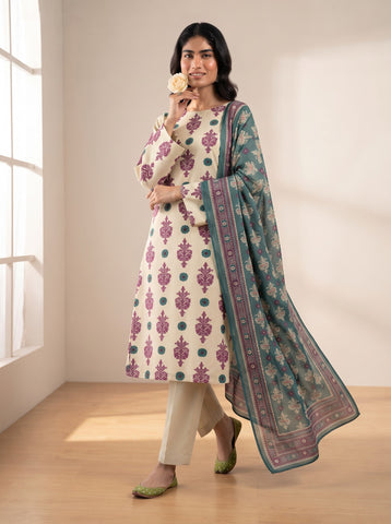 Unstitched Sapphire Printed Khaddar 3-Pc V8125D