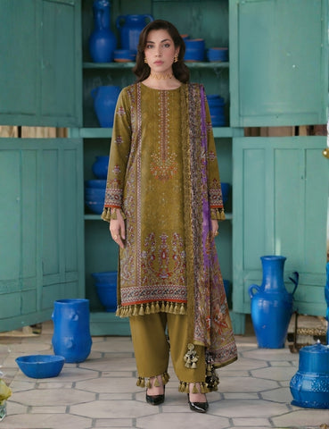 Sapphire Printed Emb Lawn 3PC V7595D