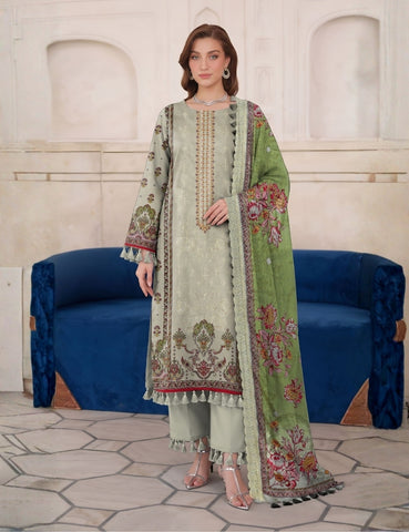 Sapphire Printed Emb Lawn 3PC V7594D