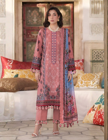 Sapphire Printed Emb Lawn 3PC V7592D