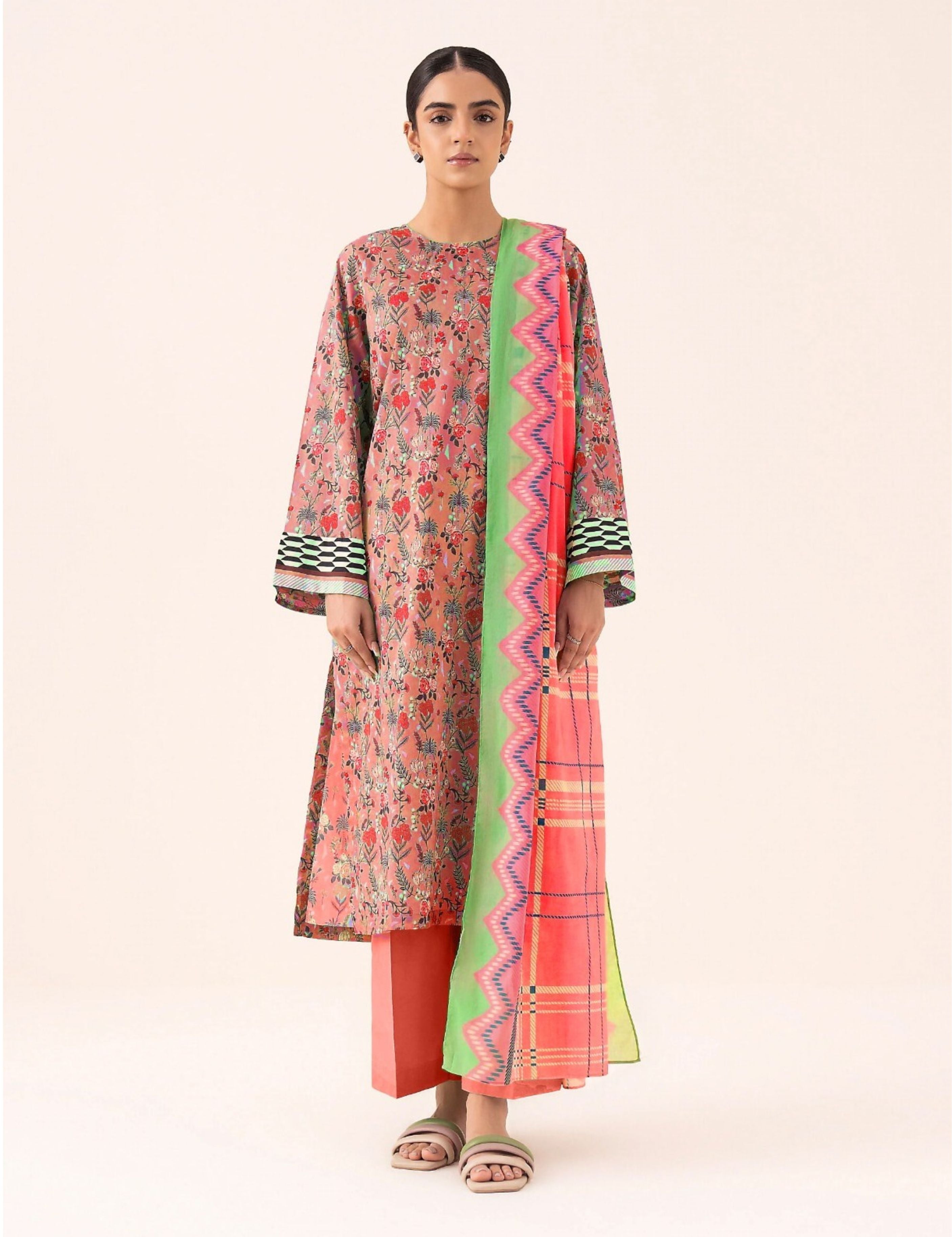 Sapphire Unstitched Printed Linen 3-Pc 