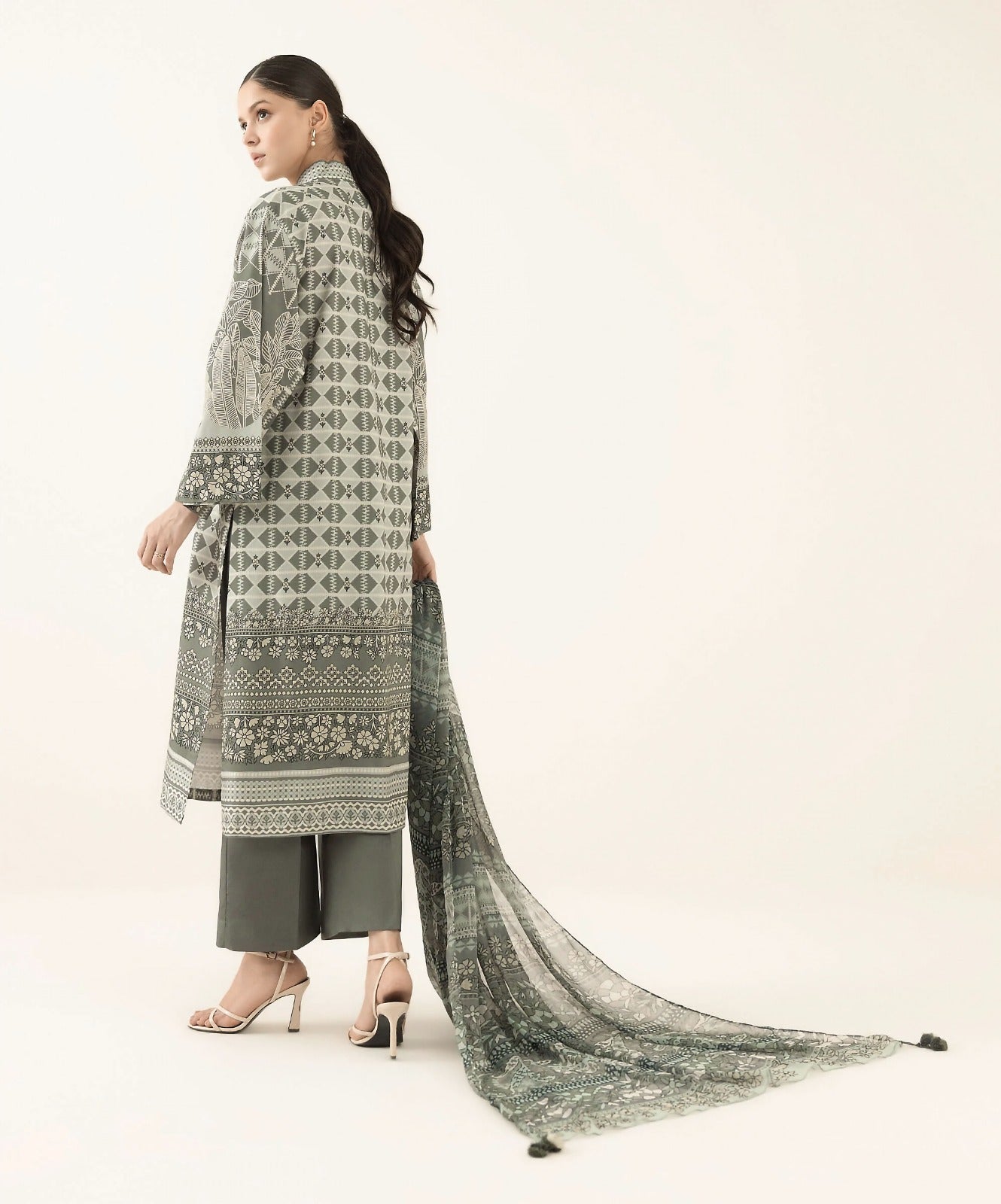 Sapphire Unstitched Printed Linen 3-Pc 