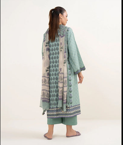 Sapphire Unstitched Printed Linen 3-Pc 