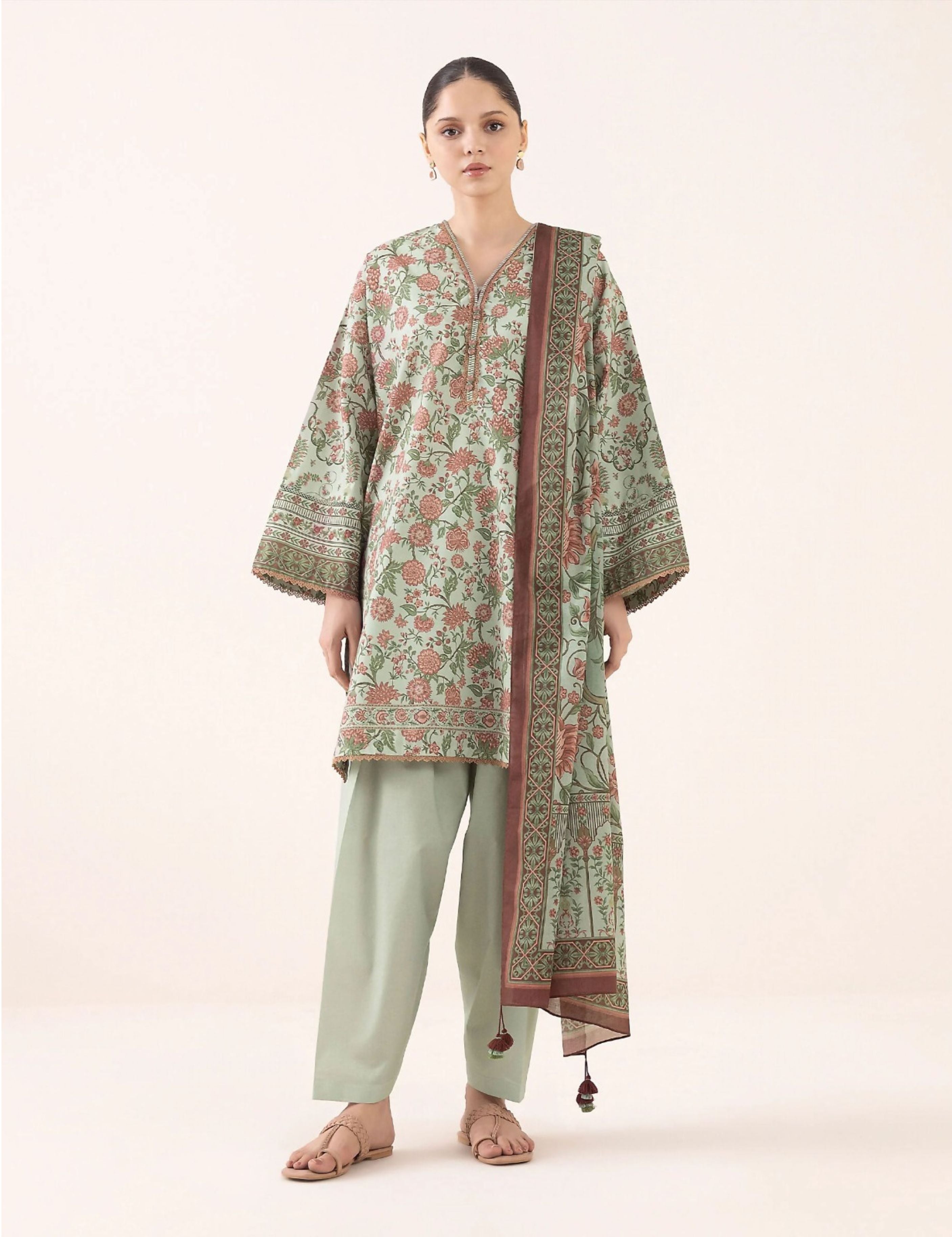 Sapphire Unstitched Printed Linen 3-Pc 