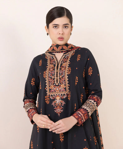 Sapphire Unstitched Printed Linen 3-Pc V625