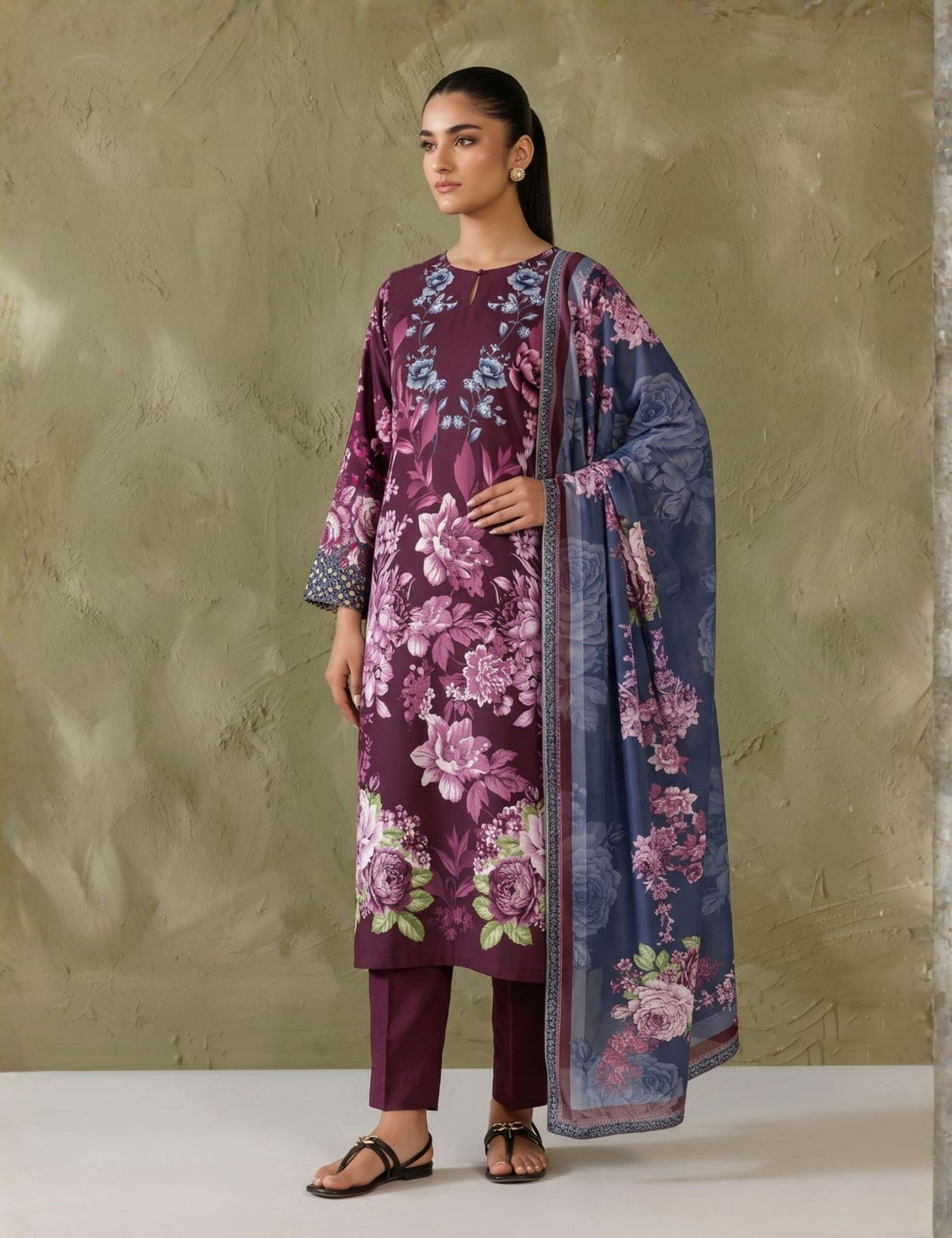 sapphire print lawn