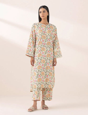 Unstitched Sapphire Printed Linen 2-Pc 04
