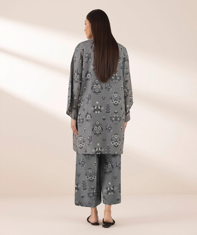 Unstitched Sapphire Printed Linen 2-Pc 01