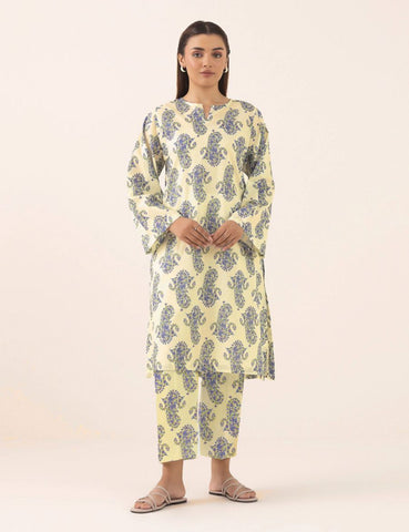 Unstitched Sapphire Printed Linen 2-Pc 02