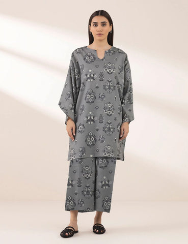 Unstitched Sapphire Printed Linen 2-Pc 01