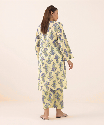 Unstitched Sapphire Printed Linen 2-Pc 02