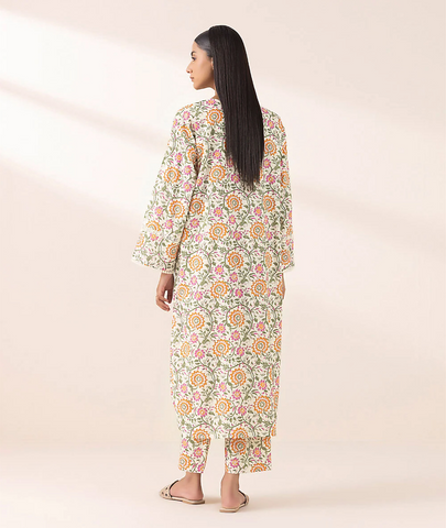 Unstitched Sapphire Printed Linen 2-Pc 04