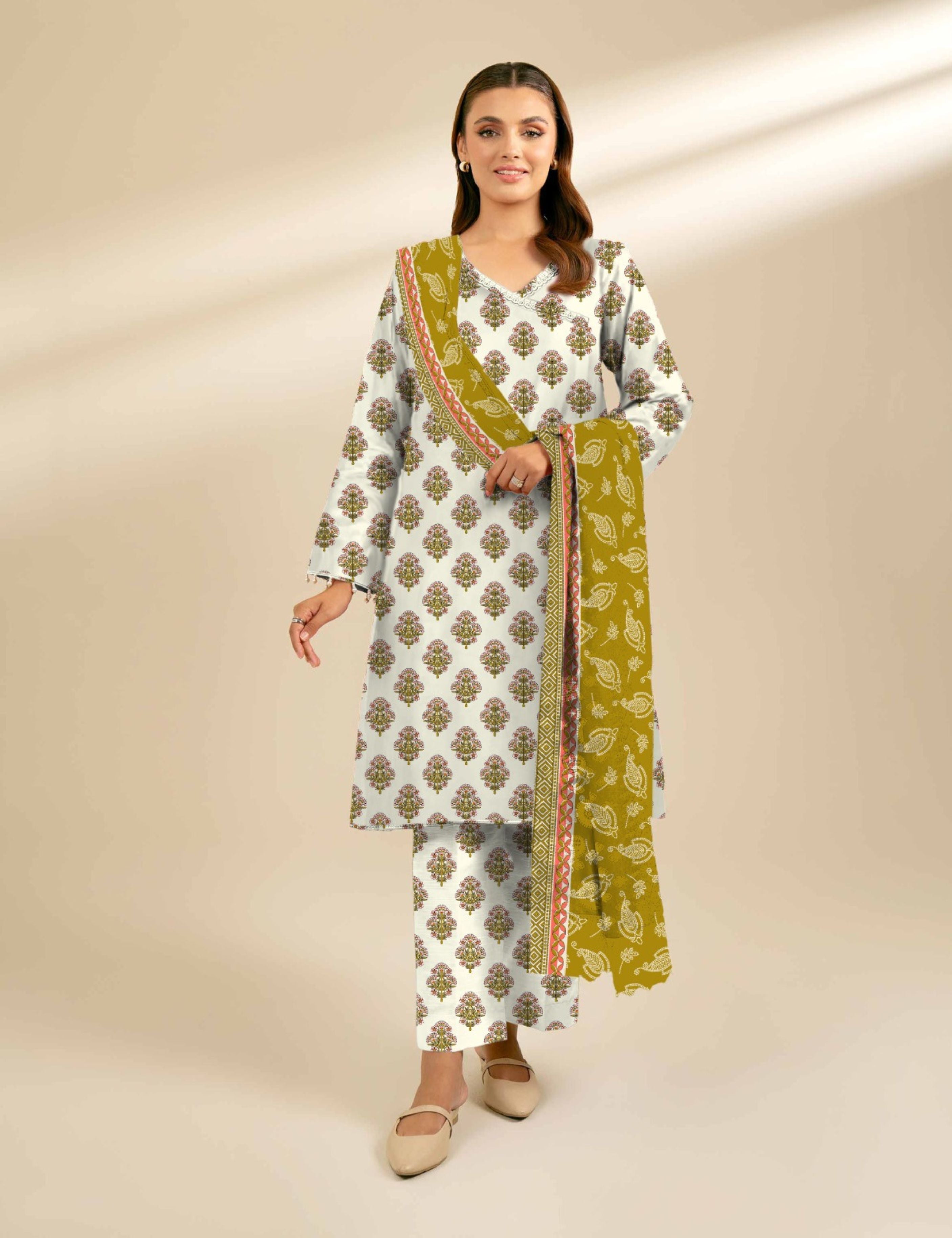 Sapphire Unstitched Printed Linen 3-Pc
