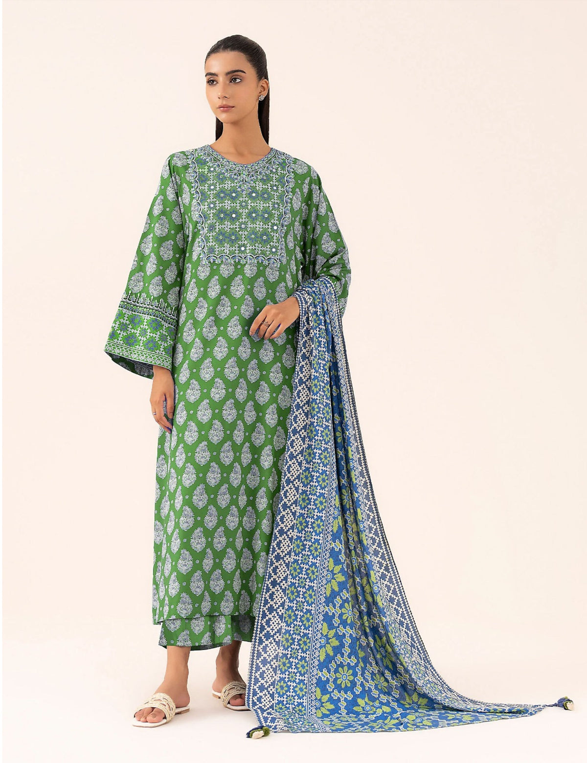 Sapphire Unstitched Printed Linen 3-Pc