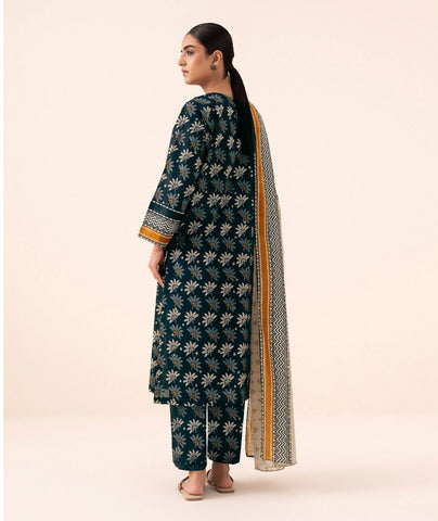 Sapphire Unstitched Printed Linen 3-Pc