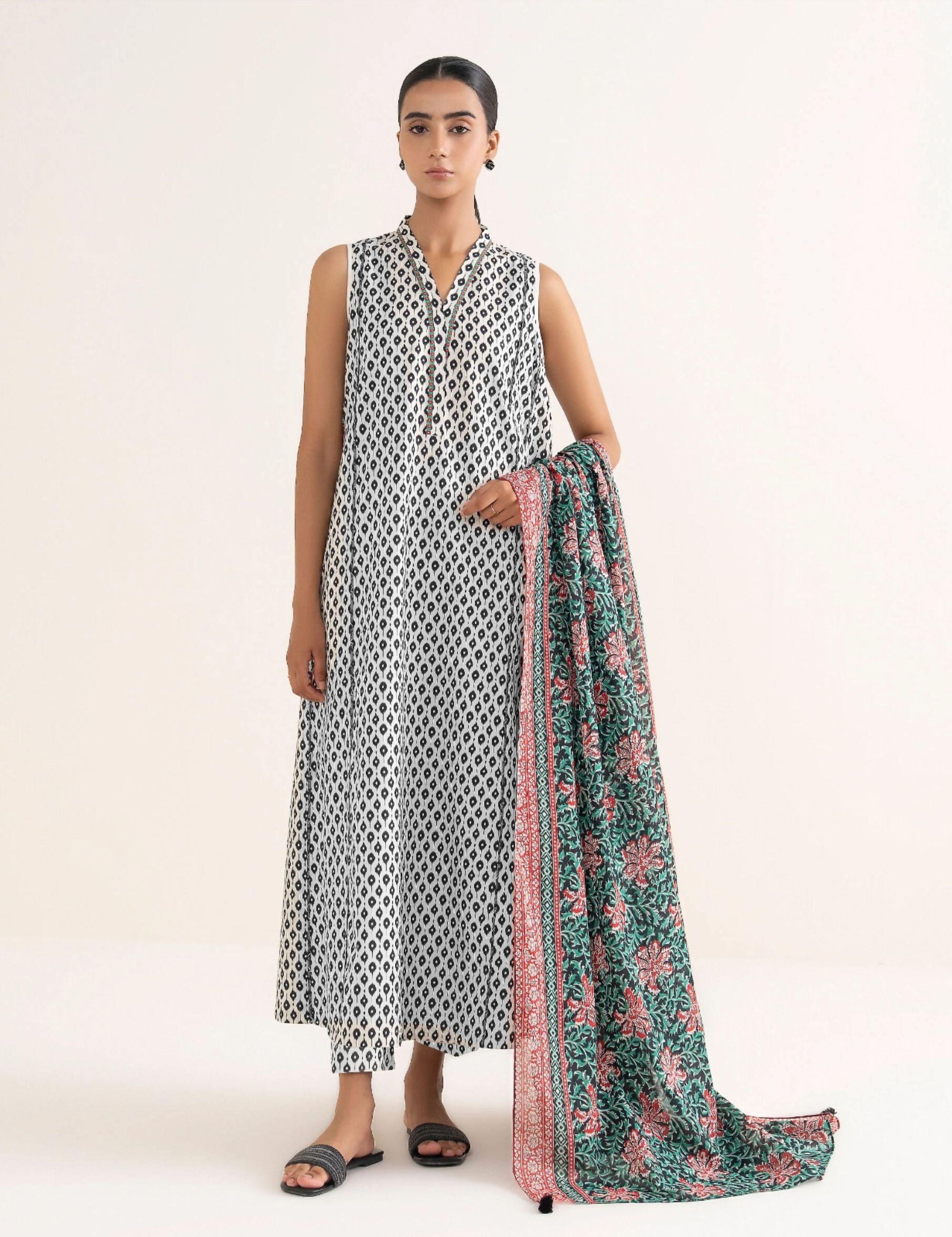 Sapphire Unstitched Printed Linen 3-Pc