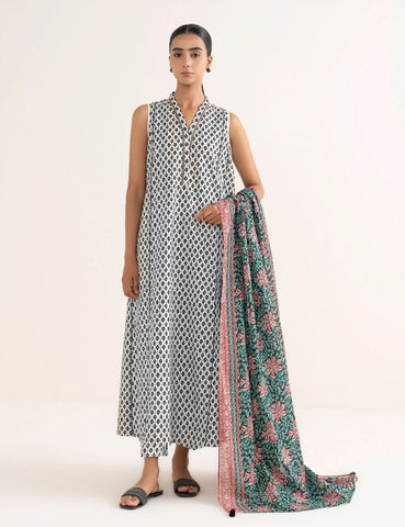 Sapphire Unstitched Printed Linen 3-Pc