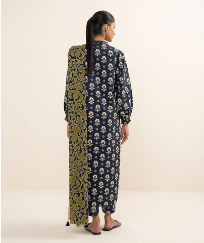 Sapphire Unstitched Printed Linen 3-Pc