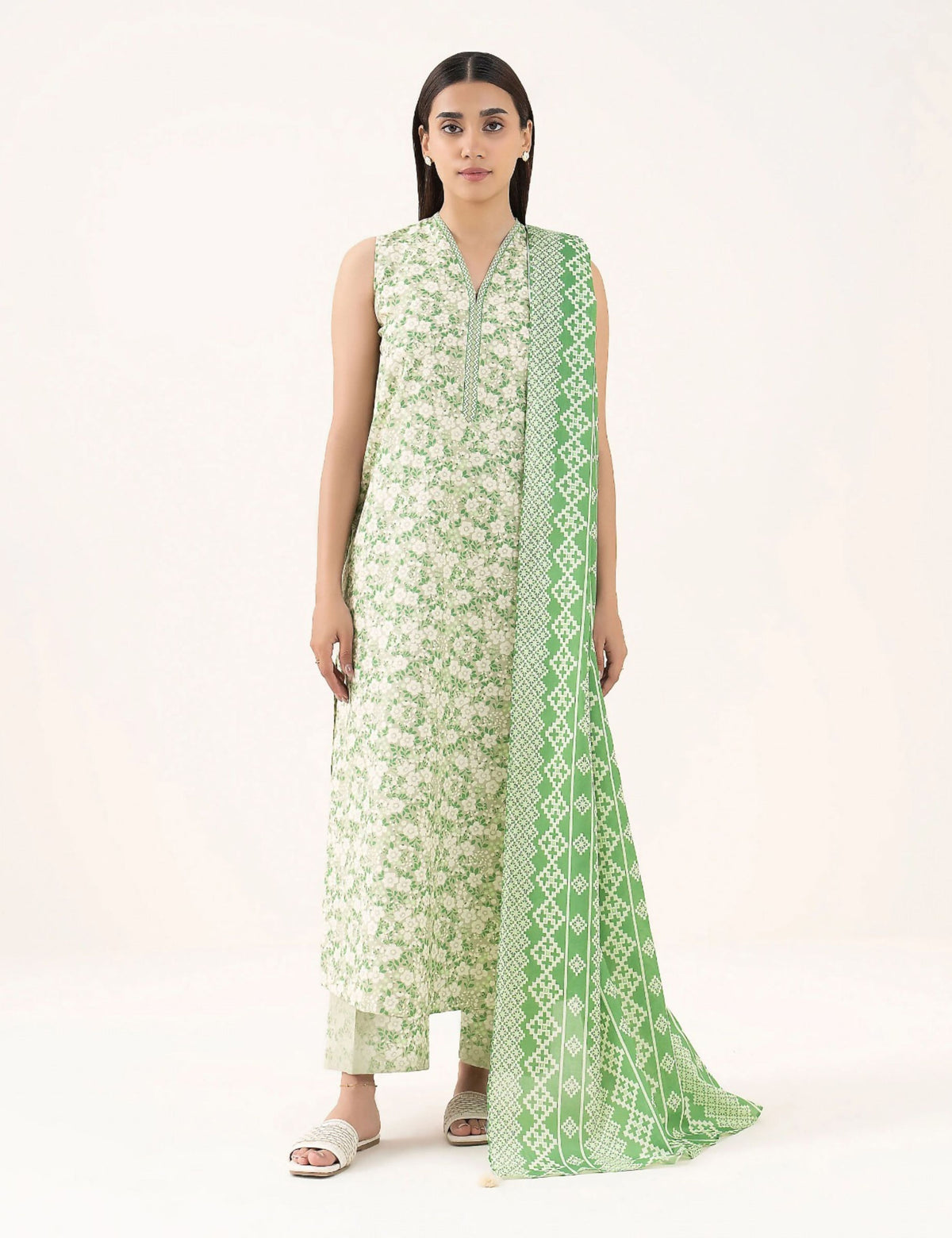 Sapphire Unstitched Printed Linen 3-Pc