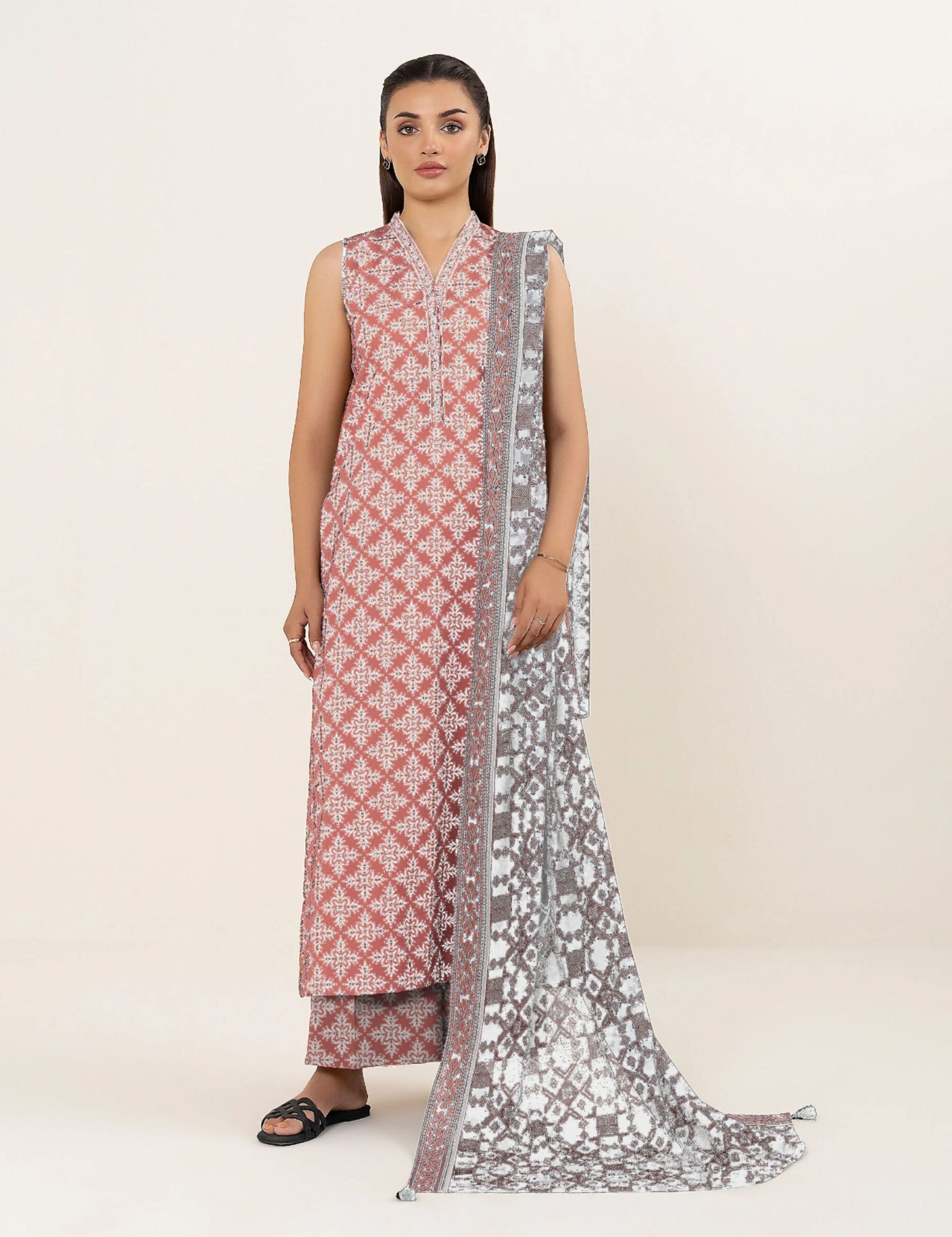 Sapphire Unstitched Printed Linen 3-Pc