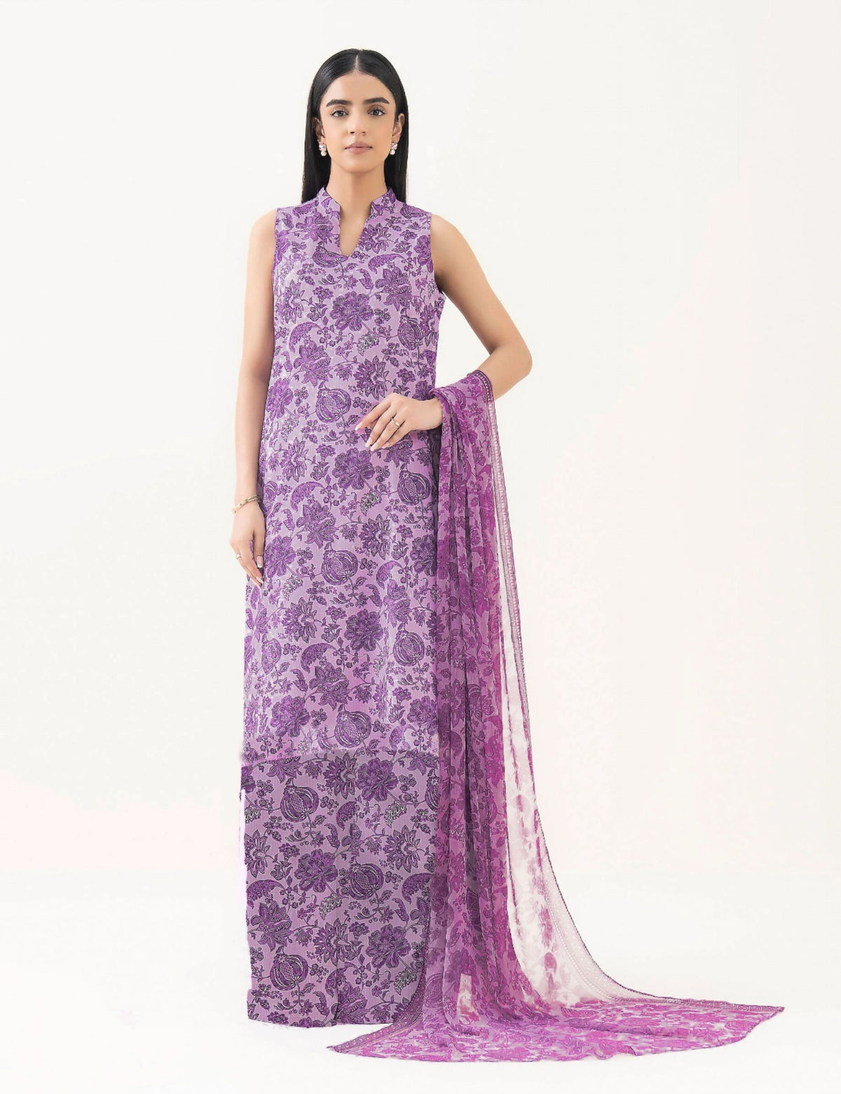 Sapphire Unstitched Printed Linen 3-Pc