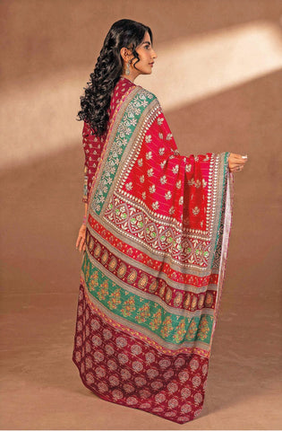 Sawan Printed Khaddar 3-Pc SP-4474