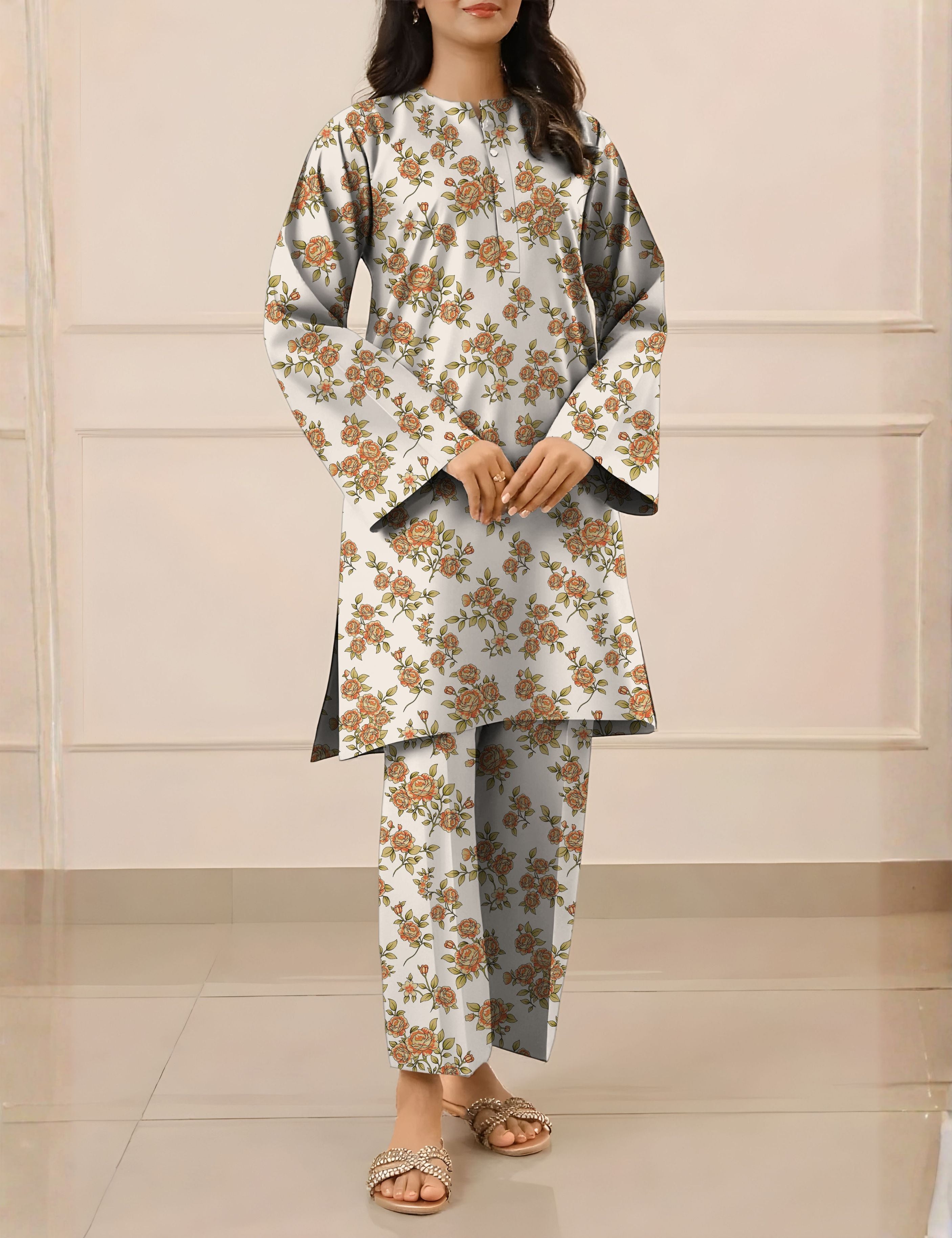 Saya Unstitched Printed Khaddar 2-Pc