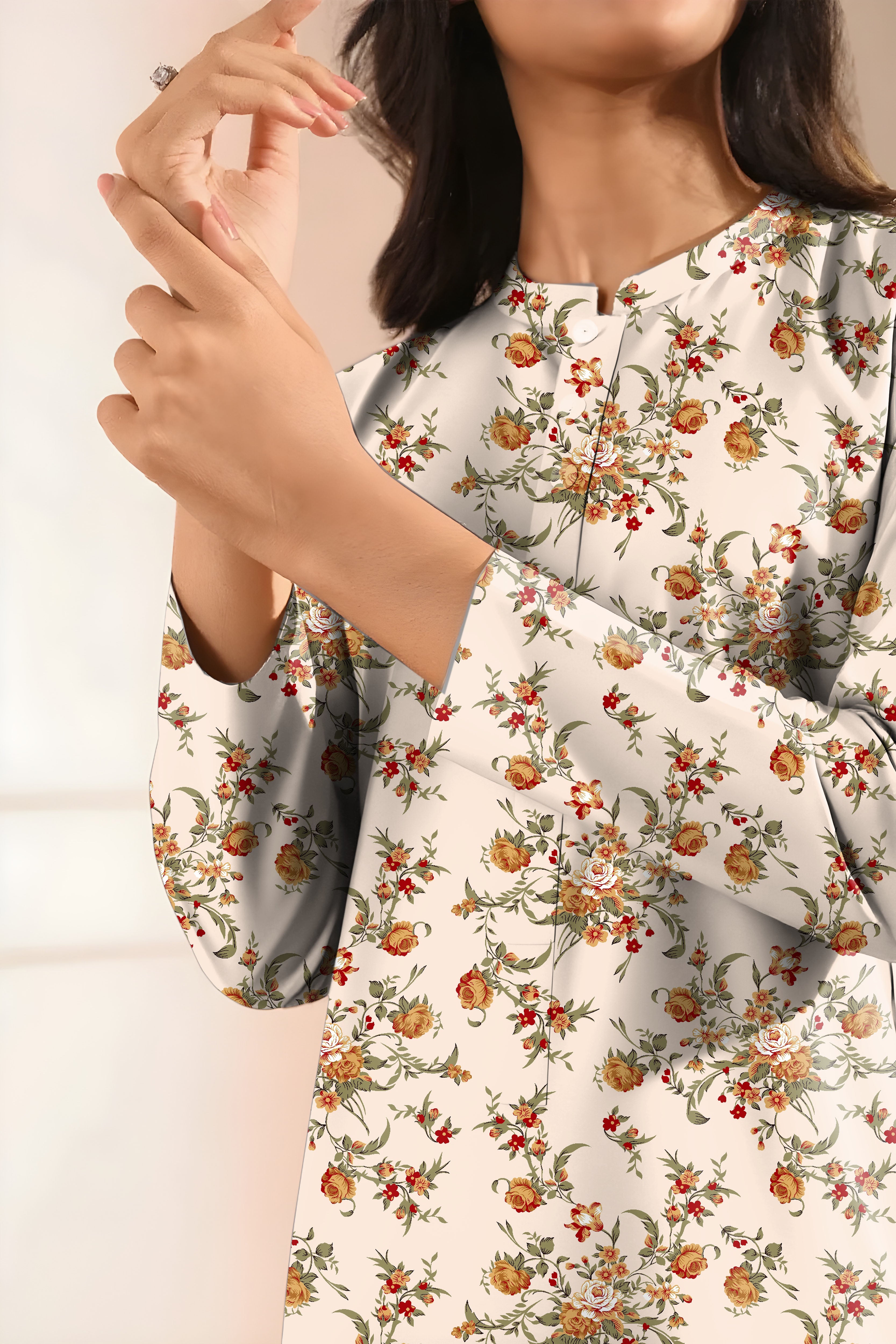Saya Unstitched Printed Khaddar 2-Pc