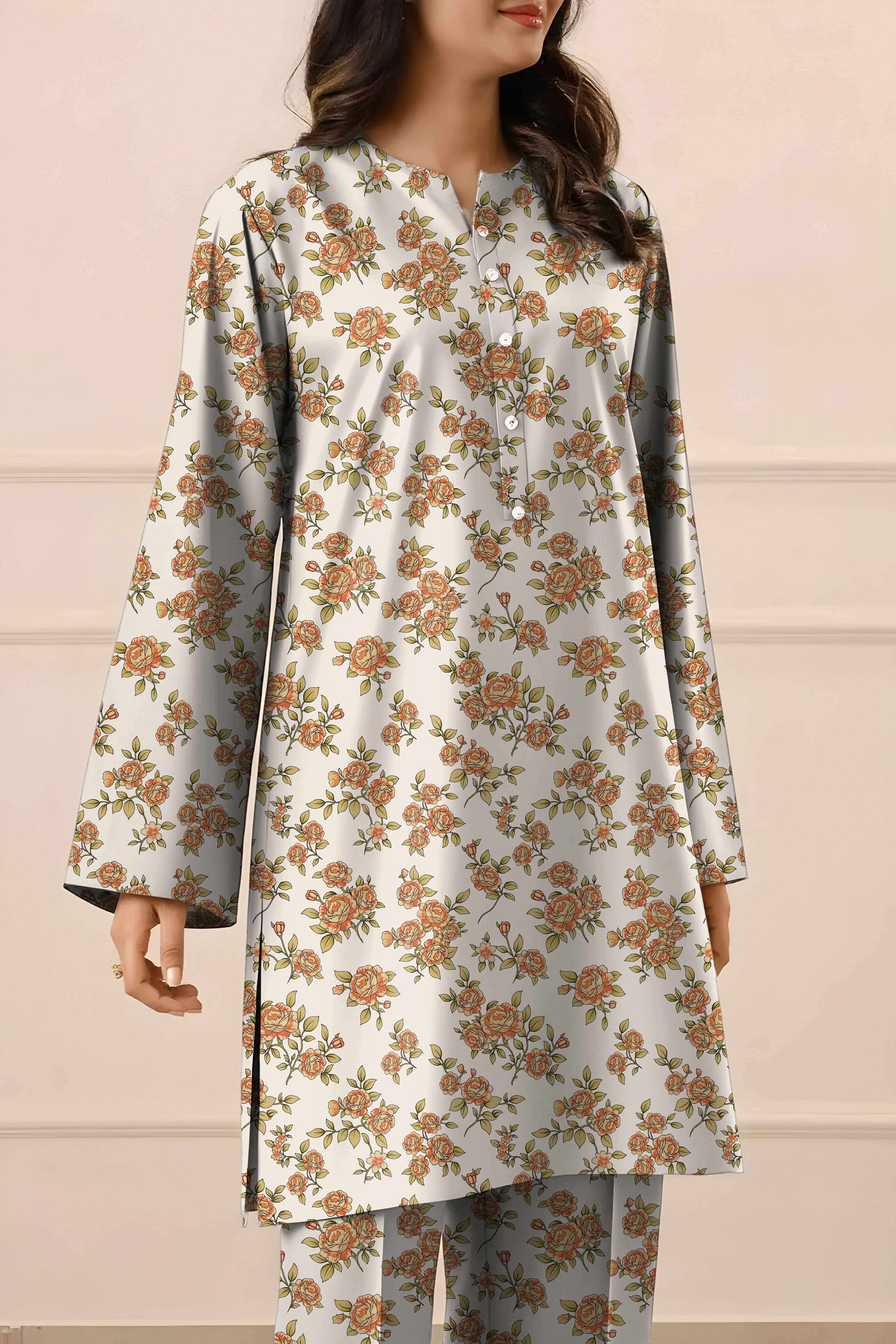 Saya Unstitched Printed Khaddar 2-Pc