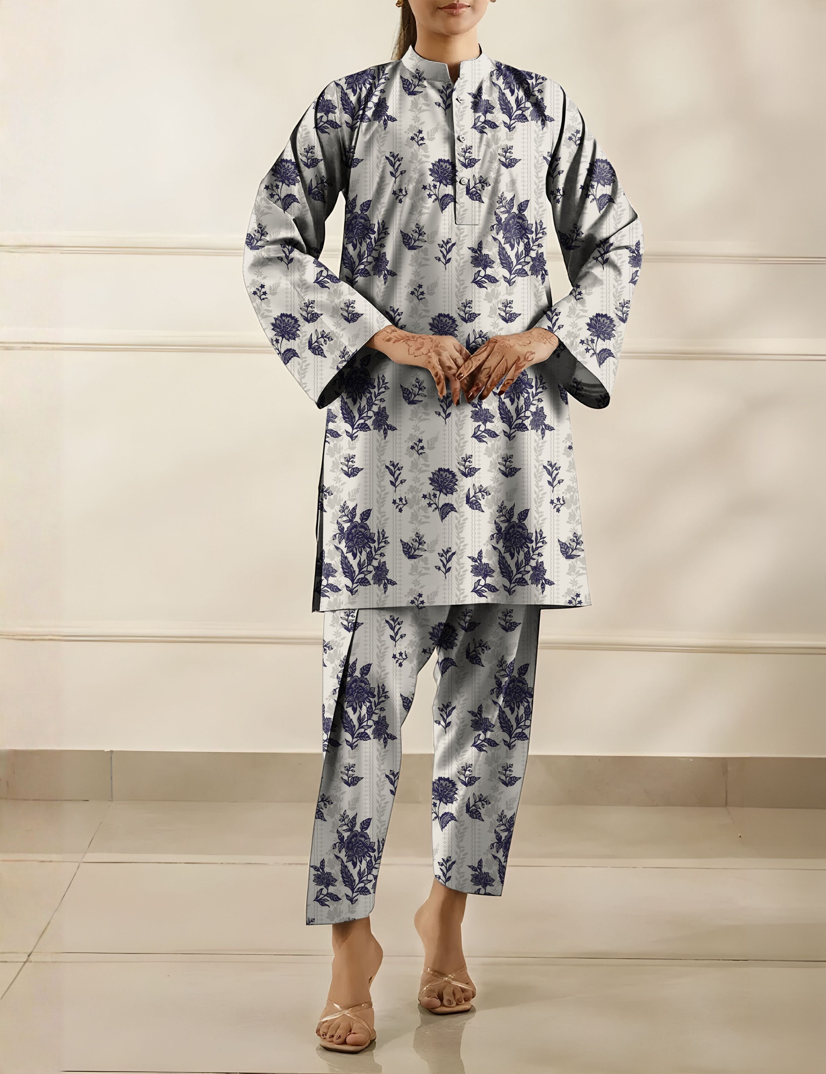 Saya Unstitched Printed Khaddar 2-Pc