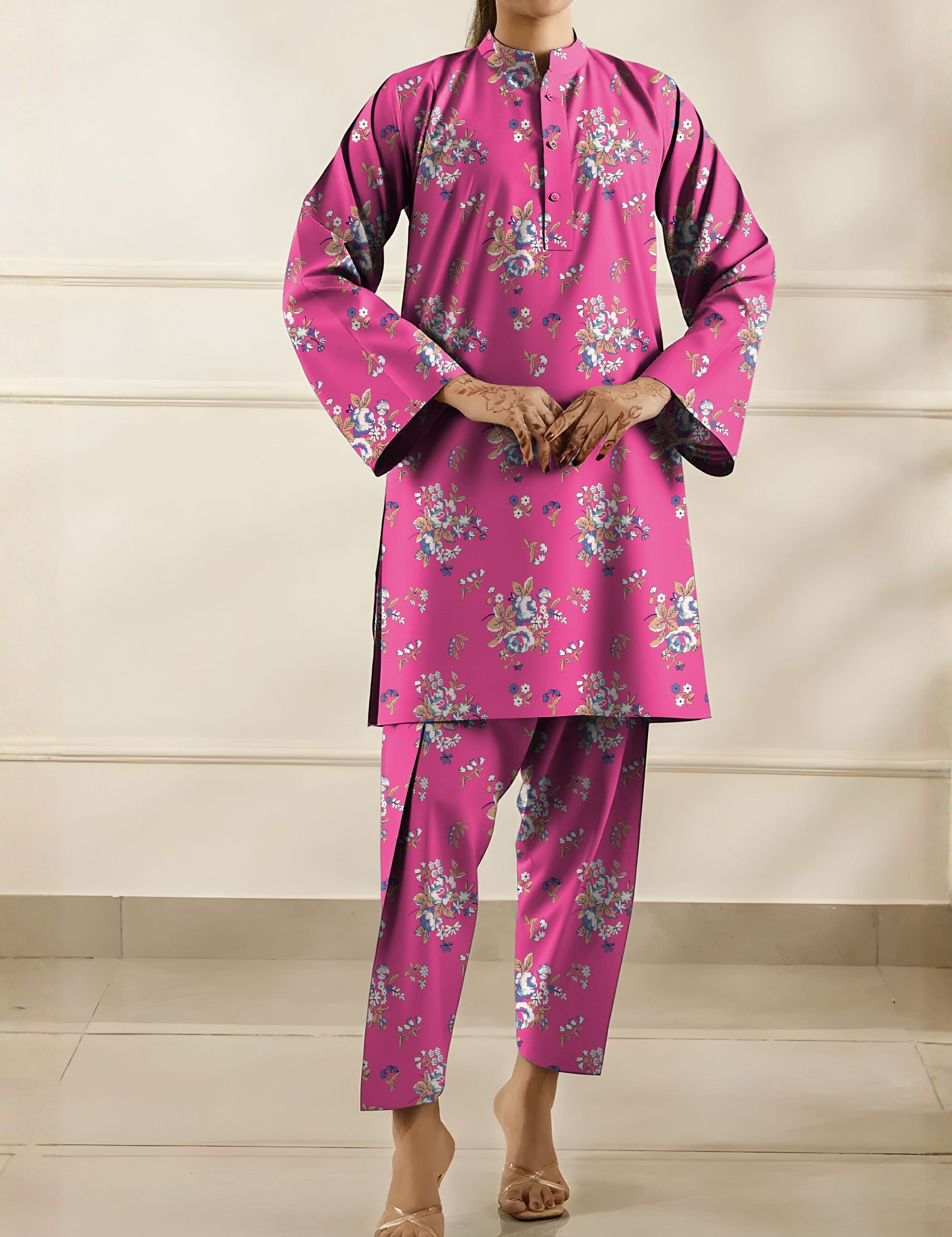 Saya Unstitched Printed Khaddar 2-Pc