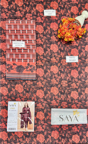 Saya Printed Lawn Suit 3pc 13B