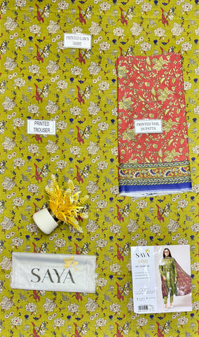 Saya Printed Lawn Suit 3pc 2A