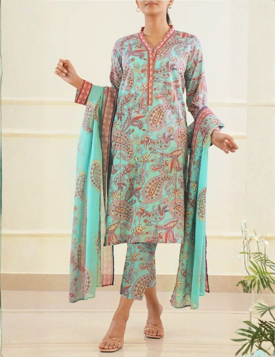 Saya Printed Lawn Suit 3pc 33A