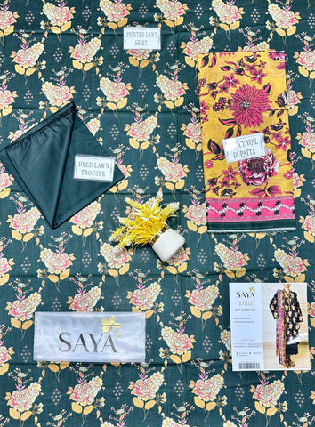 Saya Printed Lawn Suit 3pc U01-25380-04A