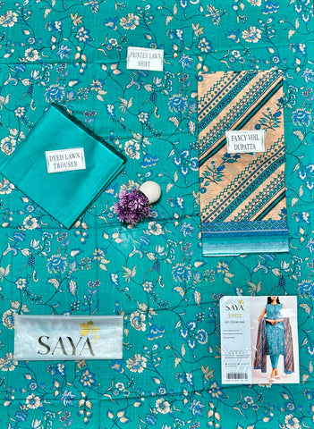 Saya Printed Lawn Suit 3pc U01-25246-04B