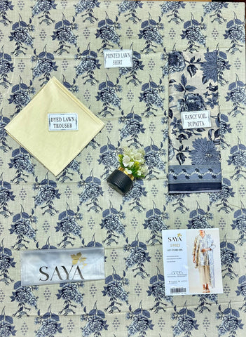Saya Printed Lawn Suit 3pc U01-25380-04A