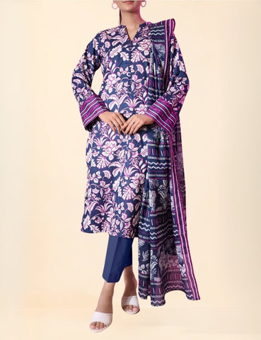 Saya Printed Lawn Suit 3pc U01-25372-011A